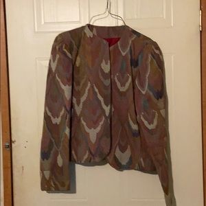 Vintage Brown tones with blue and green jacket